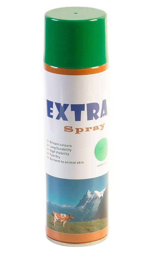 Чернила для маркировки животных, в аэрозоли EXTRA Spray, зеленый, 620 мл, КИТАЙ — 1