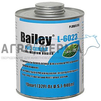 Клей для труб ПВХ Bailey, 500гр — 1