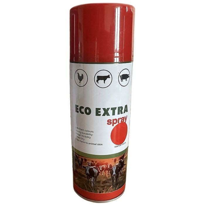Чернила для маркировки животных, в аэрозоли ECO EXTRA spray, красный, 500 мл, КИТАЙ — 1