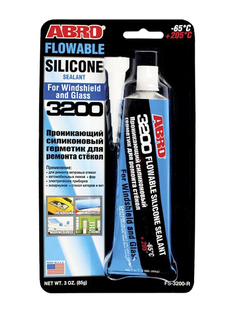 Герметик проник. силик. для ремонта стекол ABRO — 1