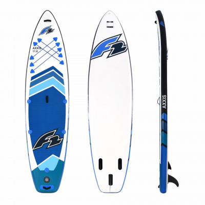 надувная двухслойная доска SUP F2 AXXIS blue 11.6, 2024 с веслом, сумкой, насосом
