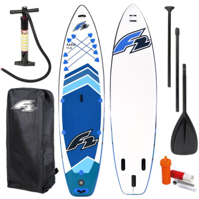 надувная двухслойная доска SUP F2 AXXIS blue 11.6, 2024 с веслом, сумкой, насосом
