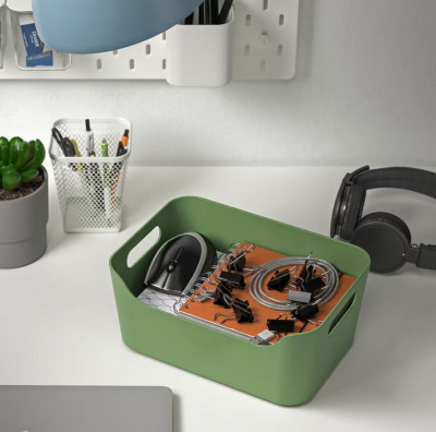 коробка для хранения Ikea, UPPDATERA 24x17 см зеленая