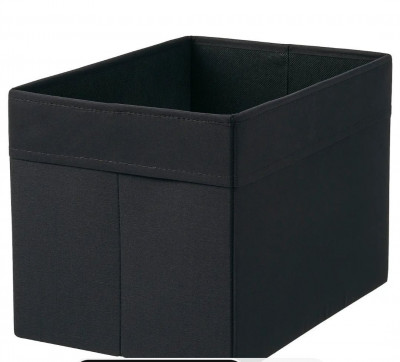 органайзер, коробка для хранения Ikea Drona 25x35x25 см чёрная, однотонная